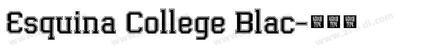 Esquina College Blac字体转换
